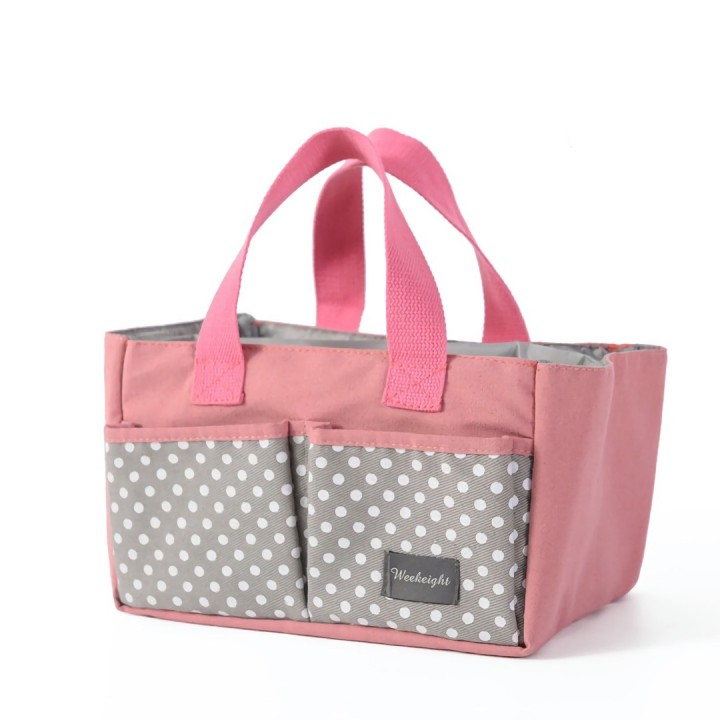 Portable Large Capacity Mother and Baby Storage Bag - pink