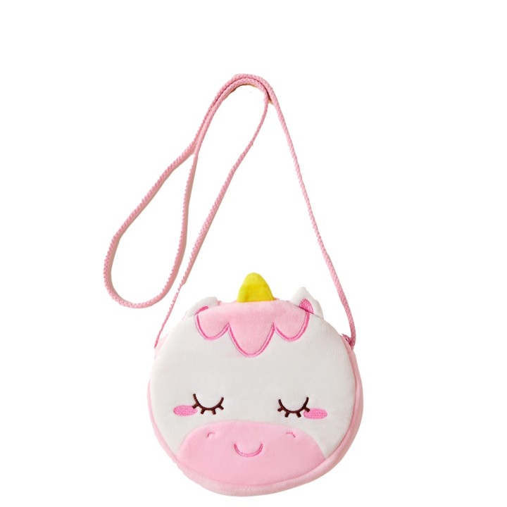 Cute Cartoon Unicorn Shoulder Bag for Girls -  Creamy White