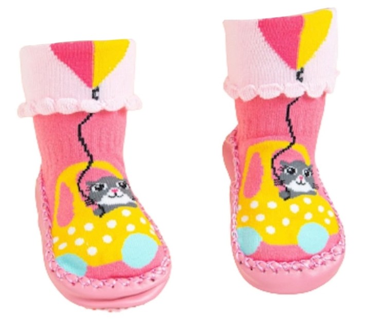 Baby Cute Cartoon Doll Socks Hot Pink