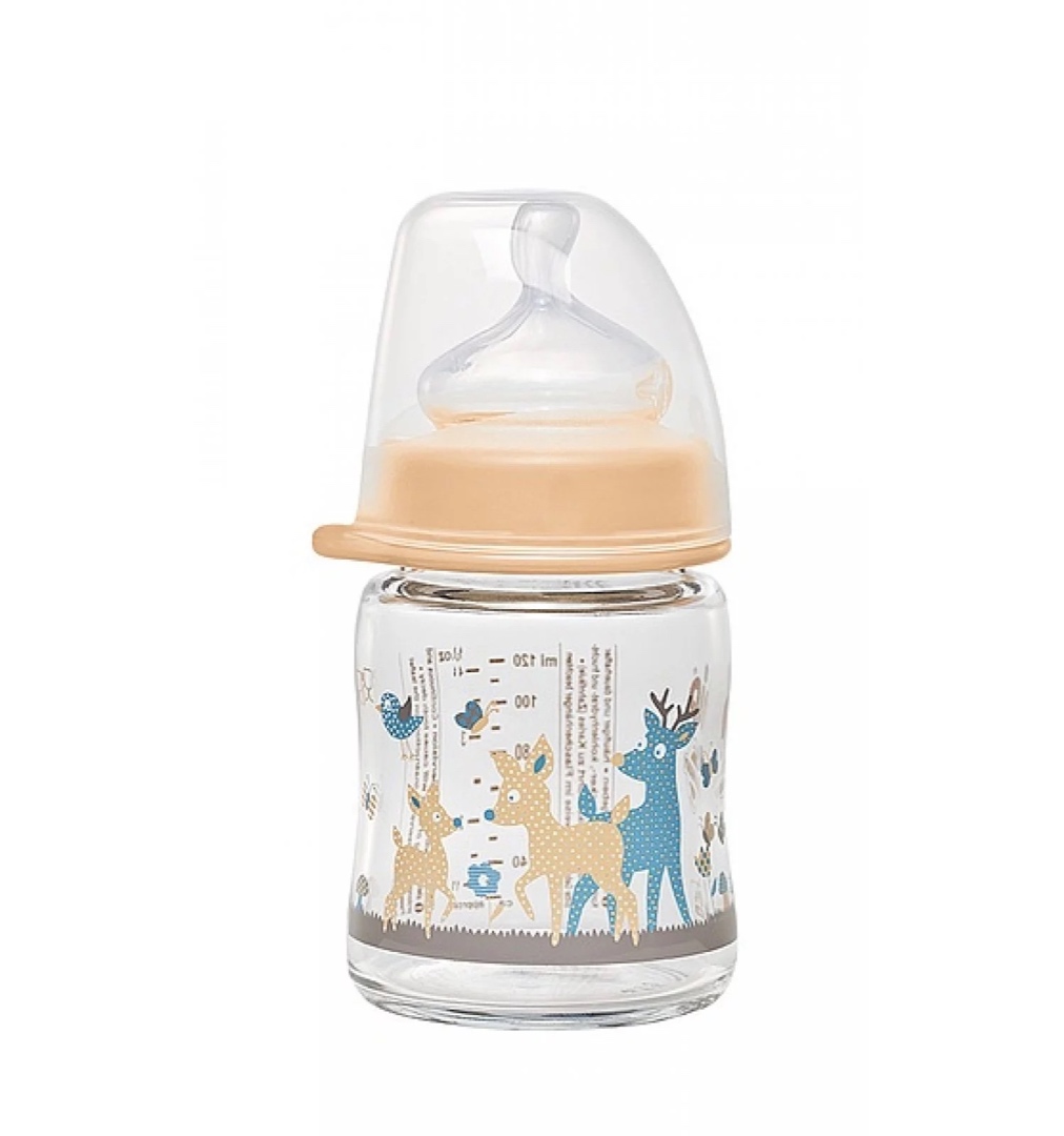 Wide-neck Glass bottle 120ml Yellow