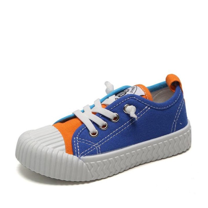 Colorblock Canvas Shoes - Light Blue