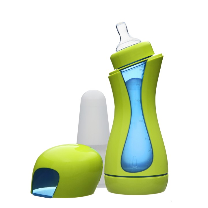 iiamo Go Self-heating Baby bottle Green-Blue