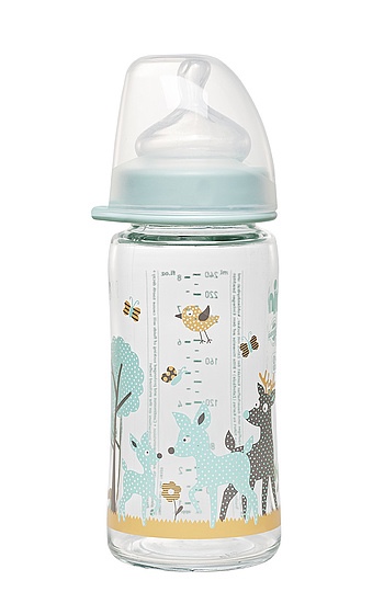 Wide-neck Glass bottle 240ml - Green