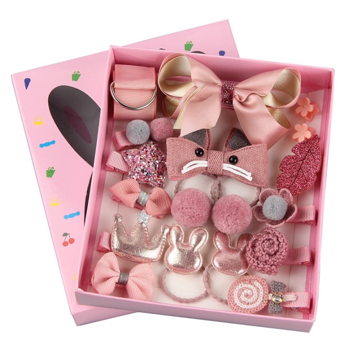 Accessories Set gift box for Girls - Dark Pink