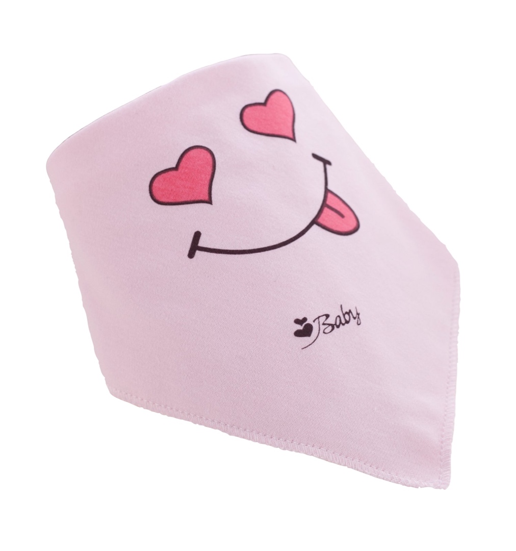 Lovely Cartoon smile heart bibs pink