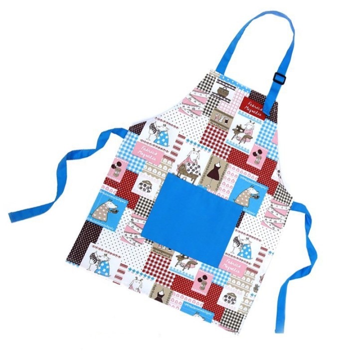 Kitchen Apron Cotton - Light Blue