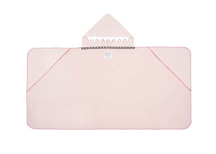Autonomy hooded towel Shark Light Pink