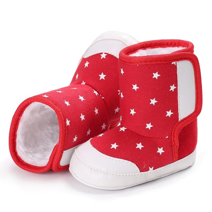 Floral Fluff Casual Canvas Prewalker Shoes Red