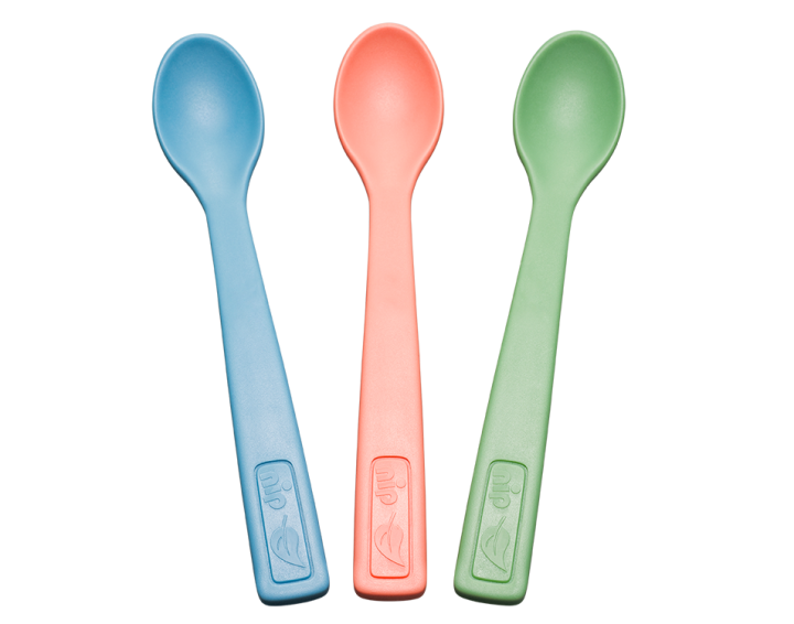 Set of 3 Eat green feeding spoons
