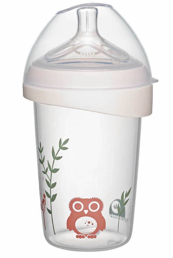 First moments wide-neck Owl bottle 270 ml 0+