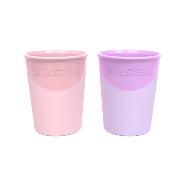Twistshake 2x cup 170ml 6+m Pastel Pink Purple