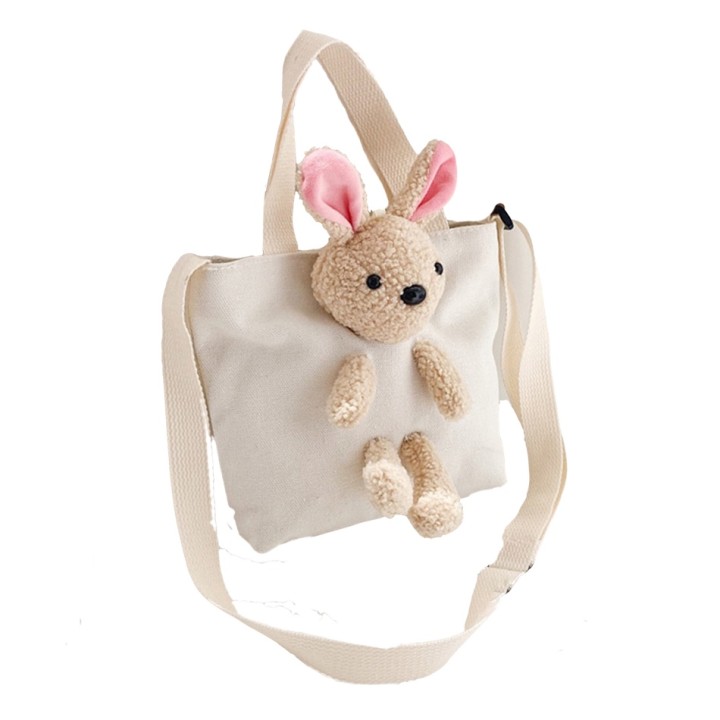 Cute Rabbit Bag for Girls - White