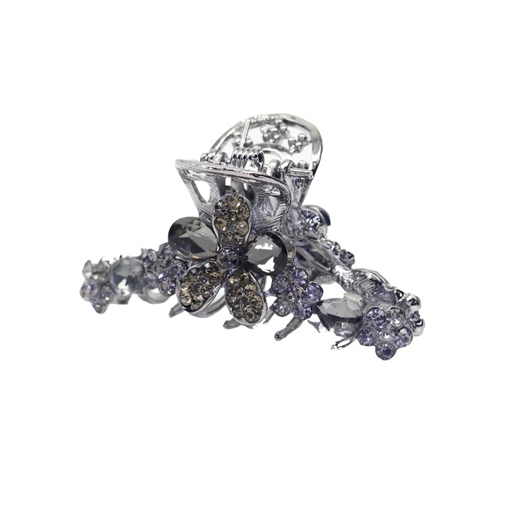 Retro Crystal Hair Claws Crab Black