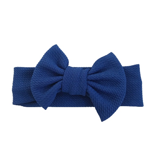 Baby Solid Bowknot Headband - Dark Blue