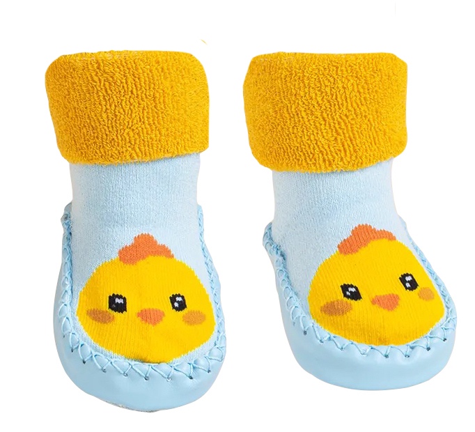 Baby Cute Cartoon Animal Thicken Socks - Light Blue