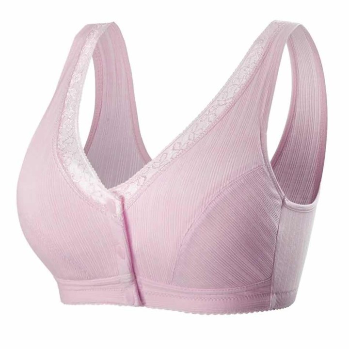 Maternity Stripes Plain Nursing Bra - Purple