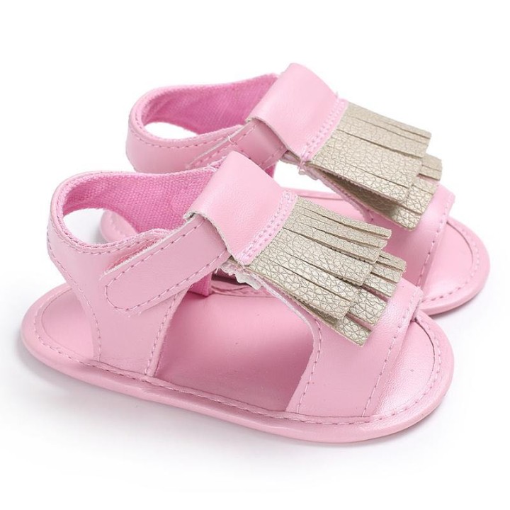 Velcro Closure Sandals Pink