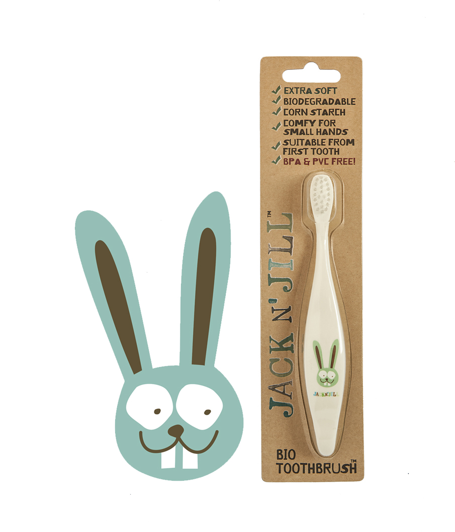 Jack N Jill Bio Toothbrush Compostable n Biodegradable Handle Bunny