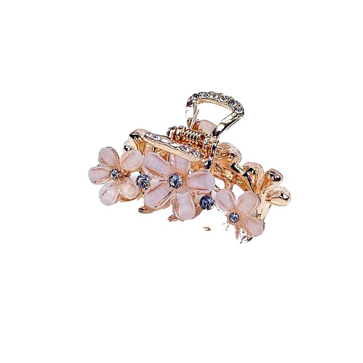 Retro Crystal Hair Claws Crab White