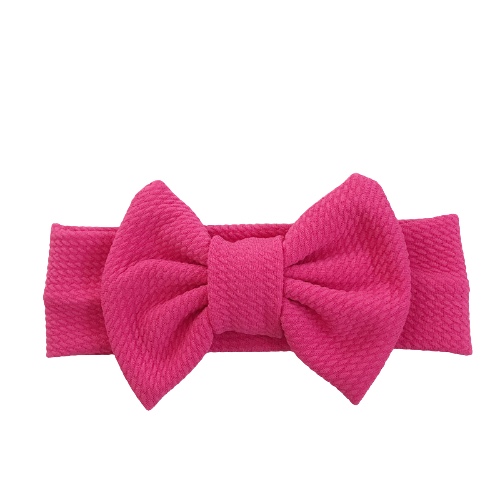 Baby Solid Bowknot Headband - Hot Pink