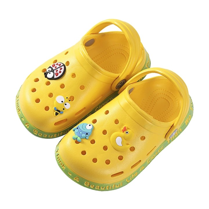 3D Cartoon Decor Slippers - Yellow