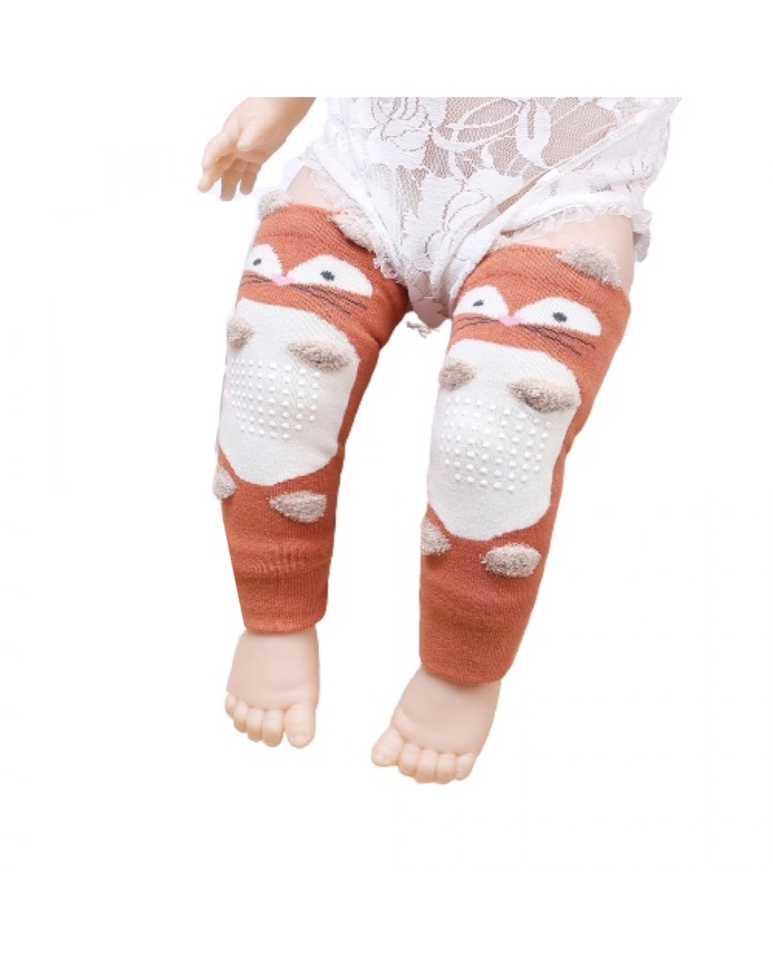 Toddler Cartoon Fox Adorable Knitted Antiskid Kneecaps Red