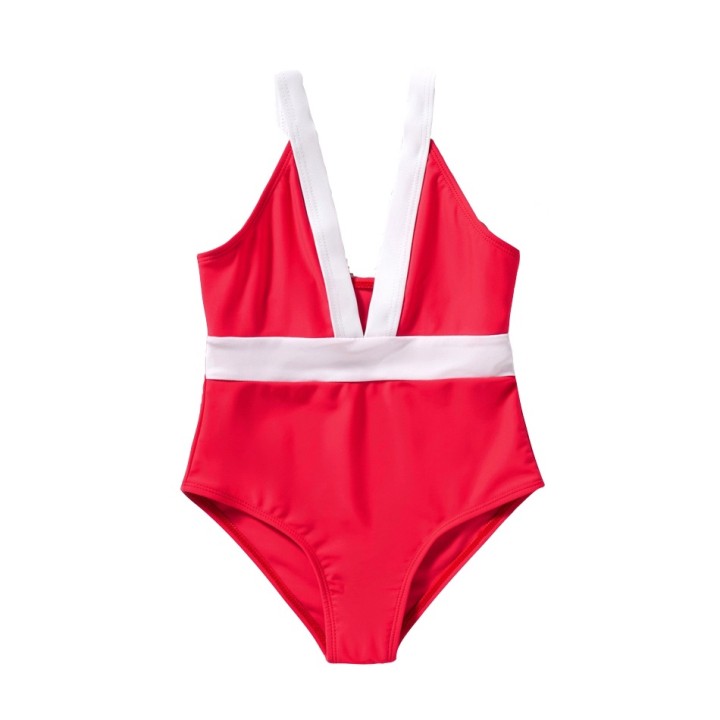 Tank Solid Multicolor Swimsuit - Red