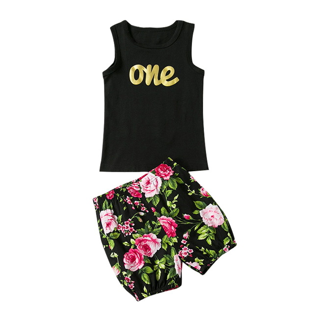 Clothing set for baby Girl Black