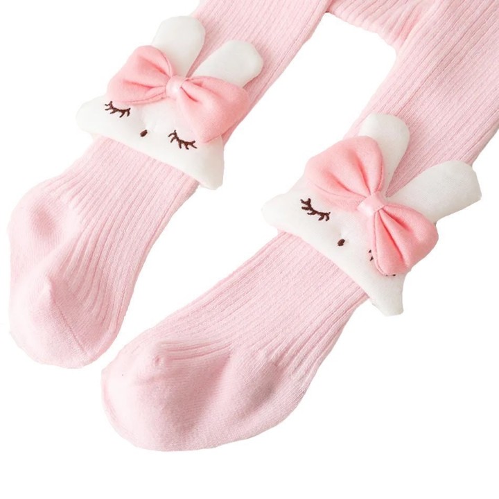 Cartoon Rabbit Decor Pantyhose - Pink