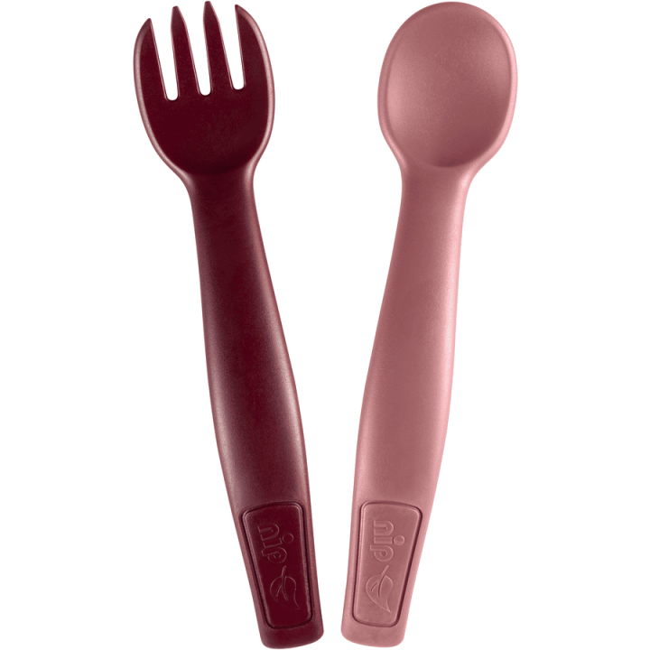 Set of 2 Eat Green Cutlery Red