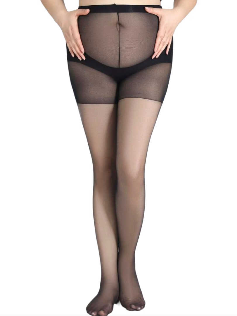 20D solid Maternity Tights - Black