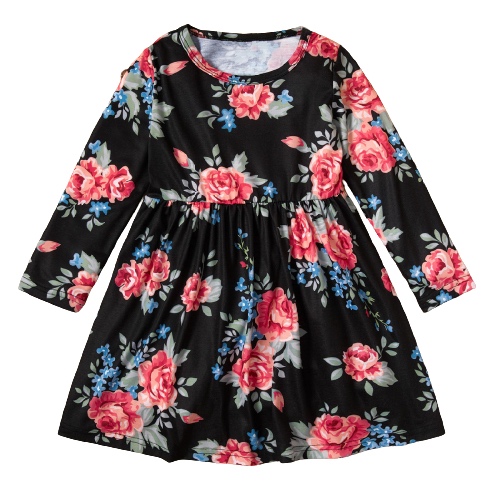 Toddler Girl Floral Dress - Multi-color