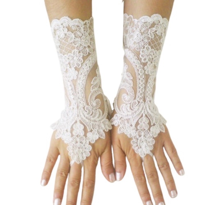 Princess Gloves for Events White
