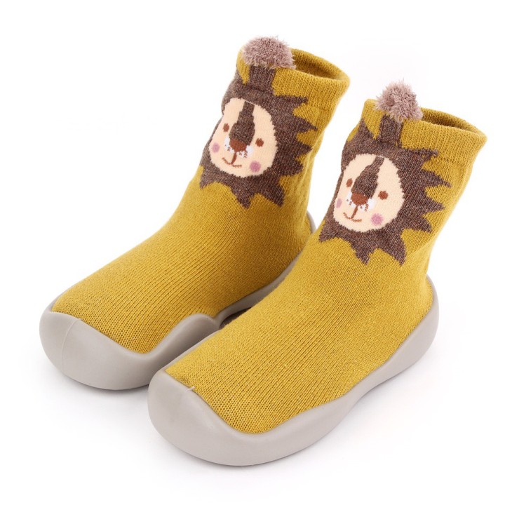 Toddler Animal Pattern Knitted Casual Prewalker Yellow