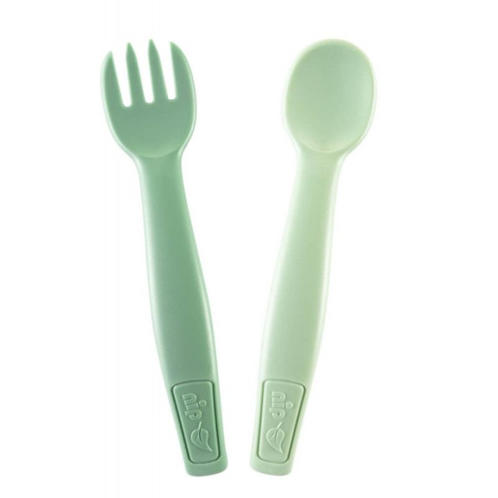 Set of 2 Eat Green Cutlery Green