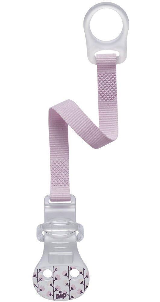 Nip Pacifier band Dummy strap with ring - Pink