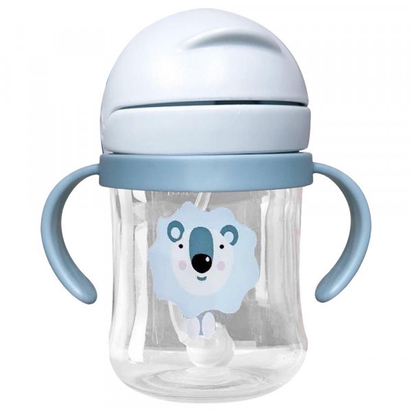 250ML Kids Straw Water Bottle - Blue