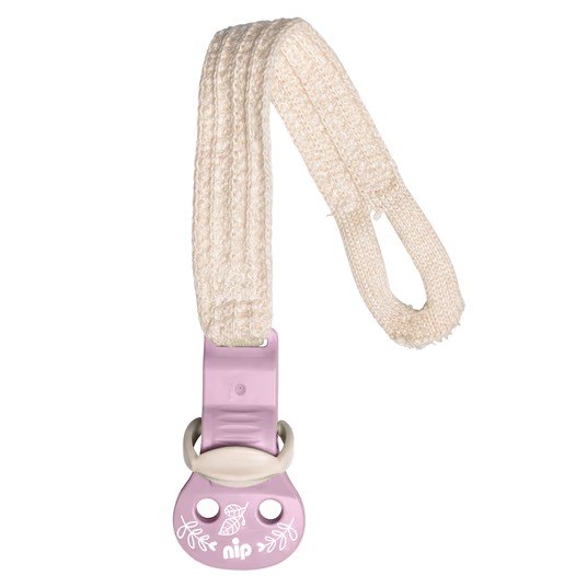 Nip Pacifier band stay green - organic cotton - Purple