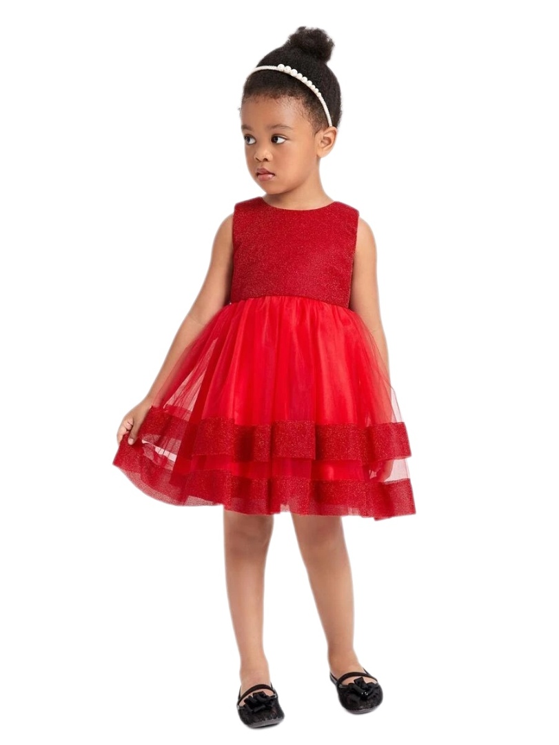 Glitter Party Dress - Red