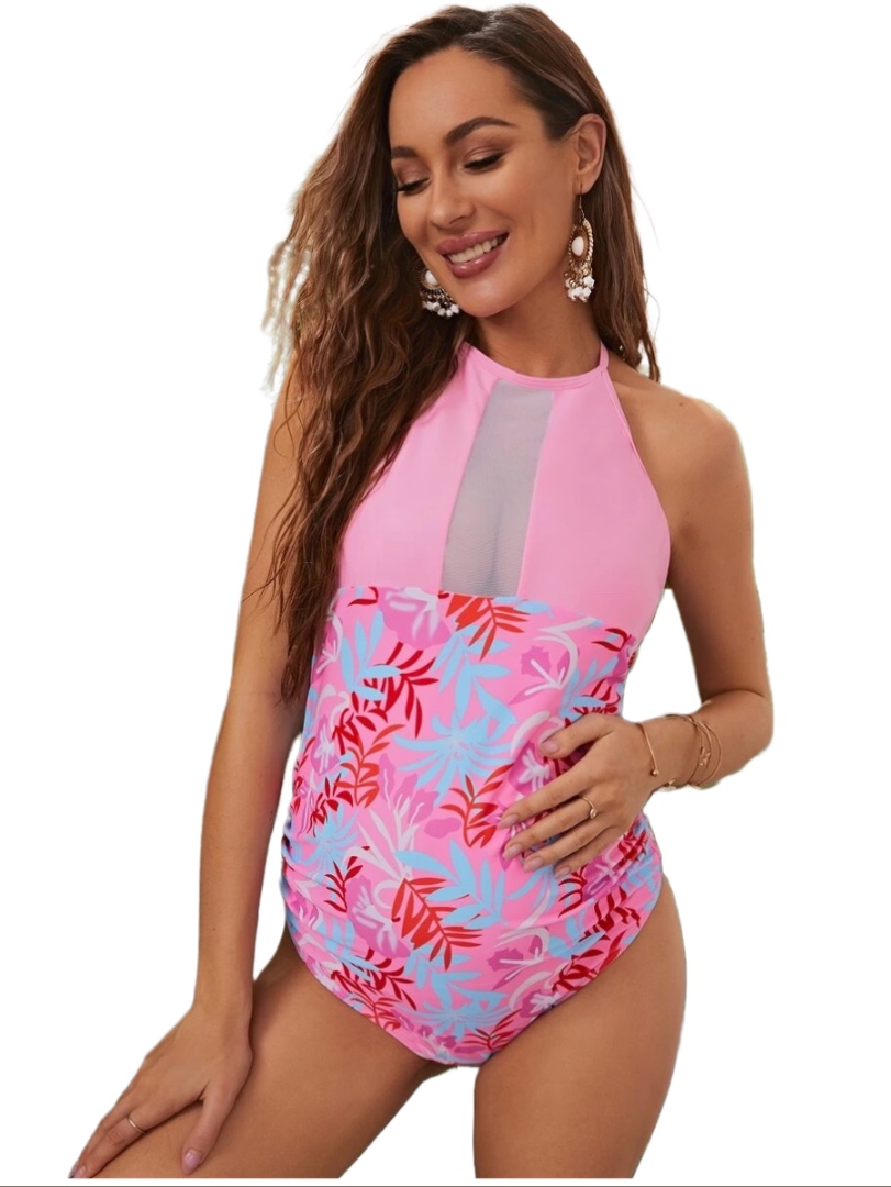 Maternity One Piece Swimsuit - Pink