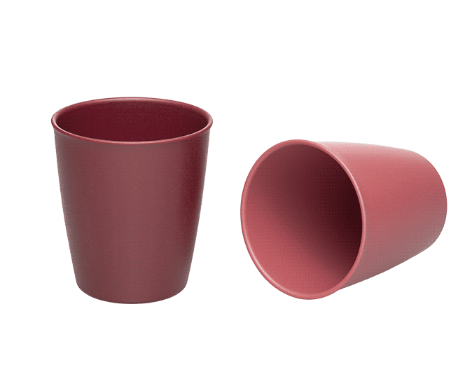 Beaker organic Green set of 2 Red
