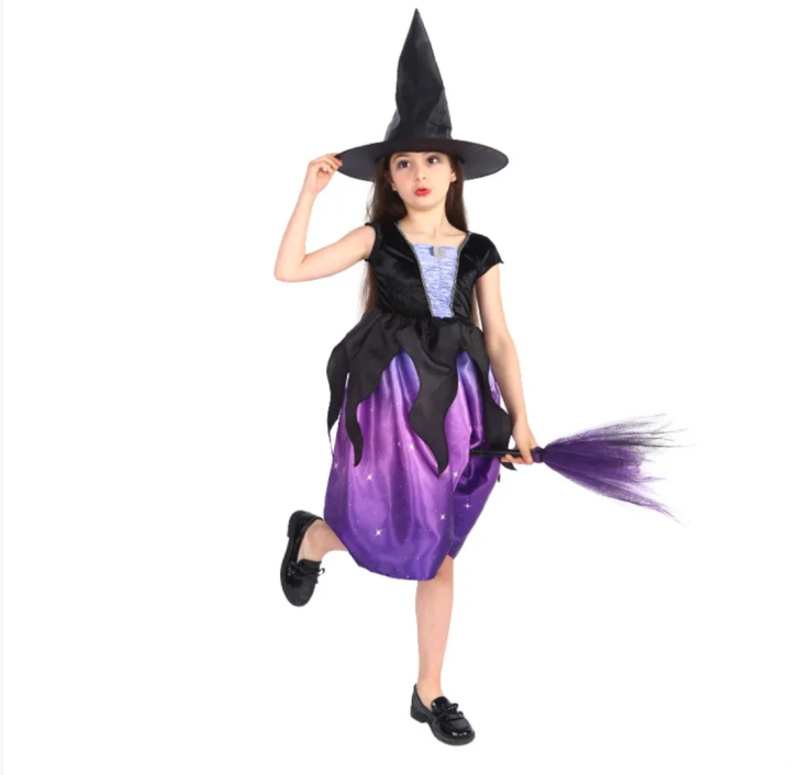 Witch dress Purple with hat