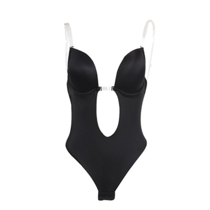 Women Bodysuit Shapewear push up bra - Black