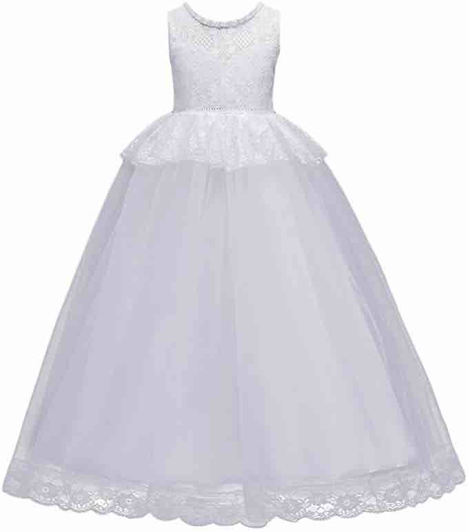 Trendy Lace Bowknot Mesh Sleeveless Party Dress White
