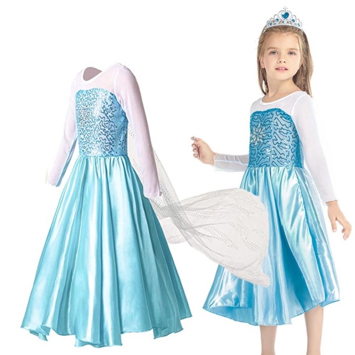 Snow Princess -  Girl Dress - baby costumes