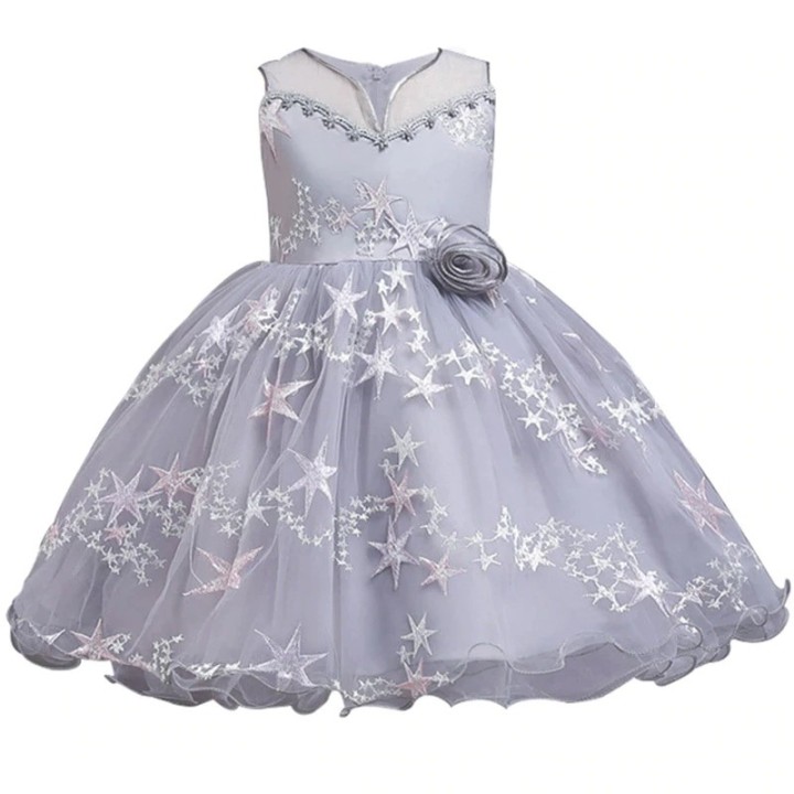 Grey Star Girl Dress for event