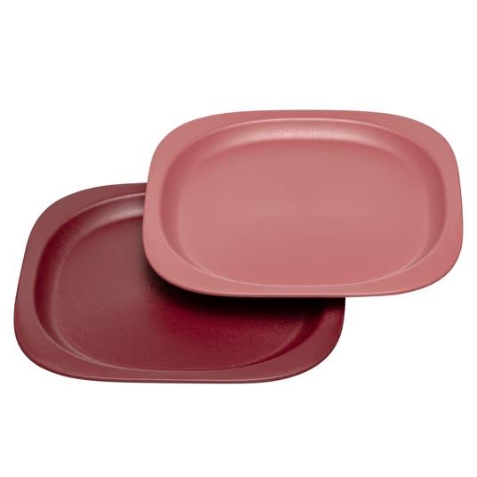 Nip Children's plate 2 pack eat green - from renewable raw materials - Red