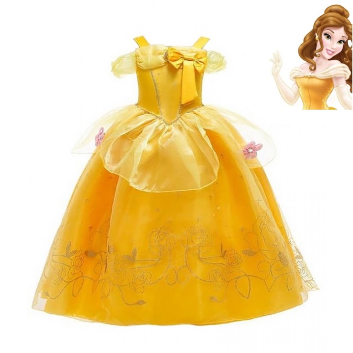 Princess Βelle girl Dress Yellow