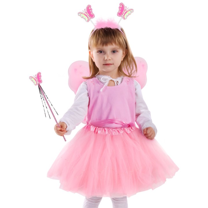 1 Set Fairy Costume for Girls - Pink - baby costumes