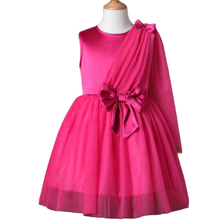 Sleeveless Mesh Splice Evening Party Dress - Pink